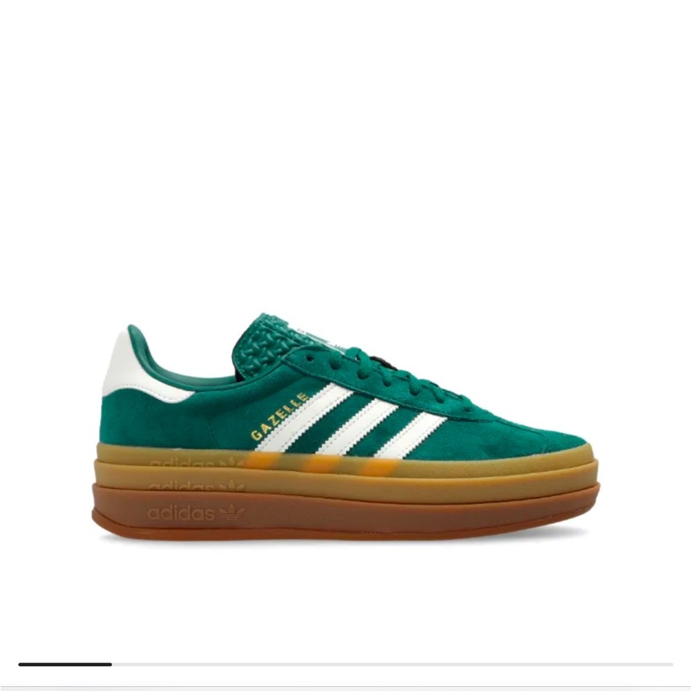 Adidas Gazelle Bold in Green / White / Gold Size 6.5